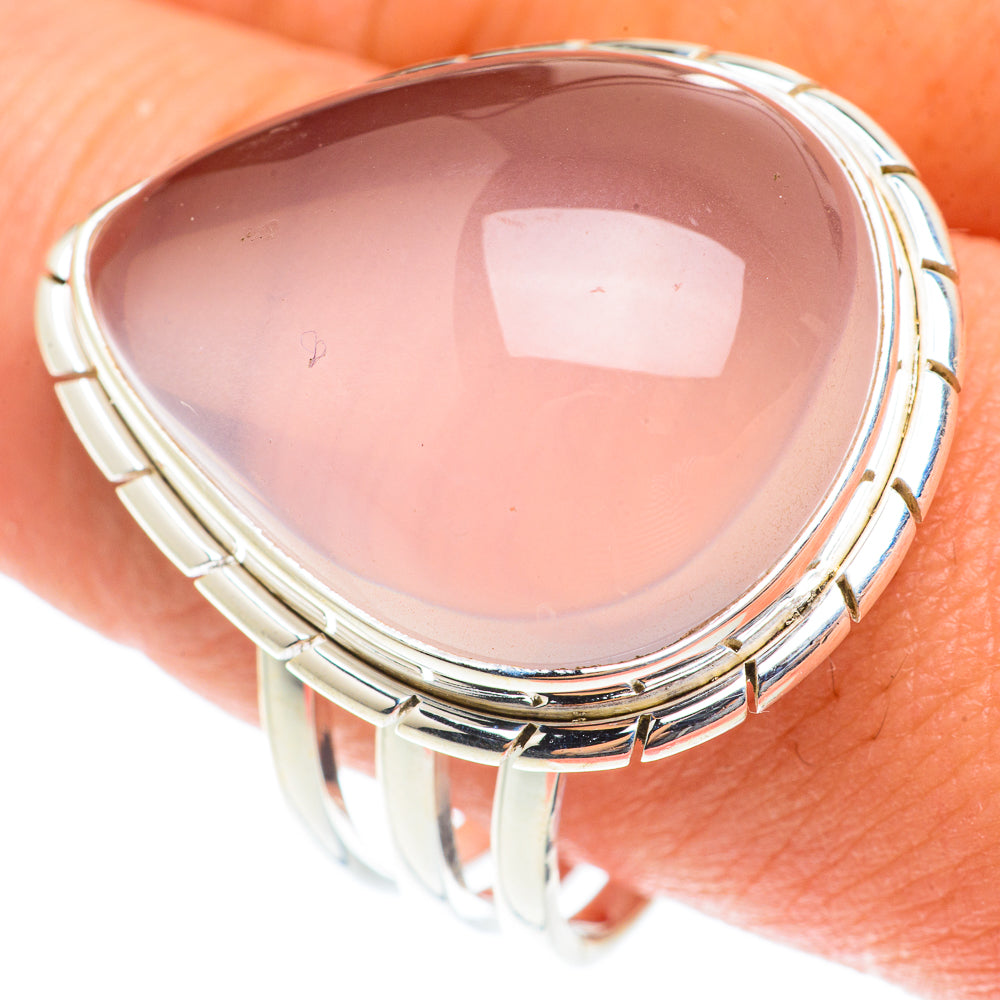 Rose Quartz Rings handcrafted by Ana Silver Co - RING65899
