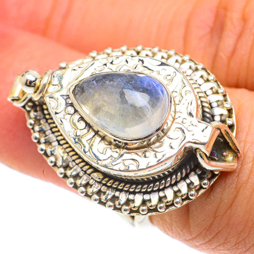Rainbow Moonstone Rings handcrafted by Ana Silver Co - RING65909