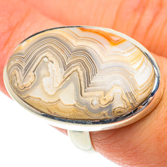 Laguna Lace Agate Rings handcrafted by Ana Silver Co - RING65910