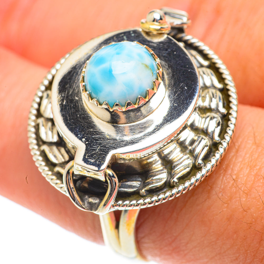 Larimar Rings handcrafted by Ana Silver Co - RING65918