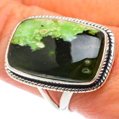 Australian Green Opal Rings handcrafted by Ana Silver Co - RING65925