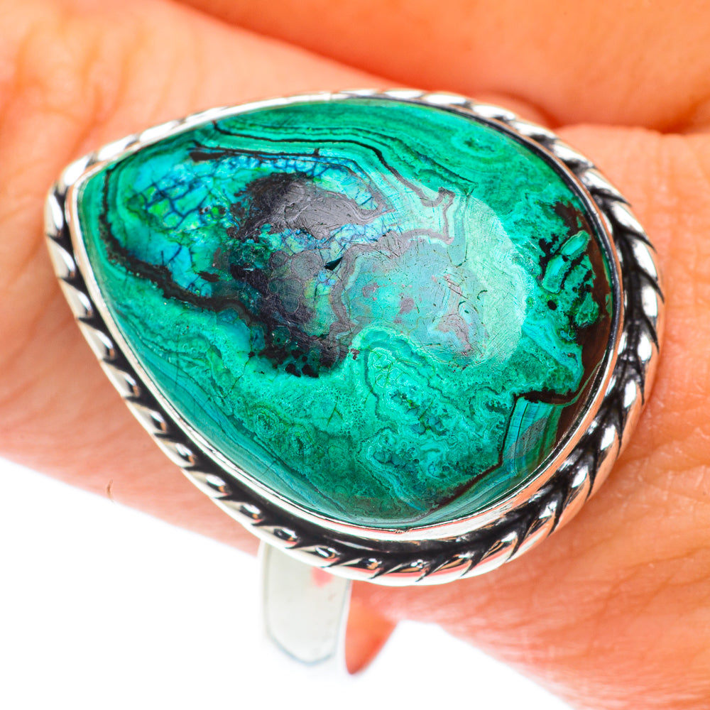 Chrysocolla Rings handcrafted by Ana Silver Co - RING65927