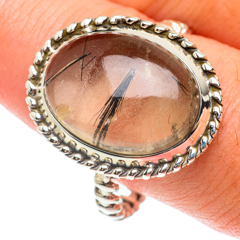 Tourmalinated Quartz Rings handcrafted by Ana Silver Co - RING65945