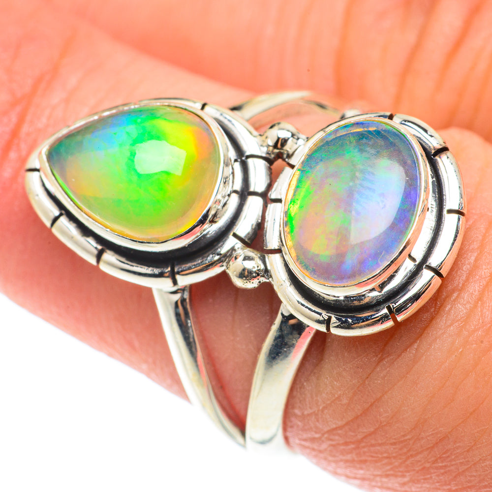 Ethiopian Opal Rings handcrafted by Ana Silver Co - RING65950