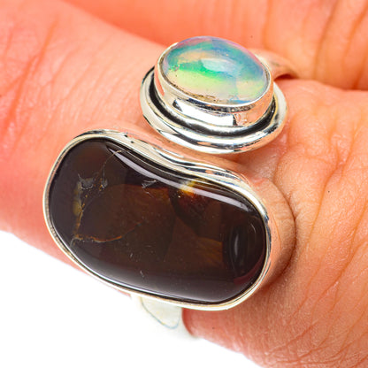 Mexican Fire Agate Rings handcrafted by Ana Silver Co - RING65951