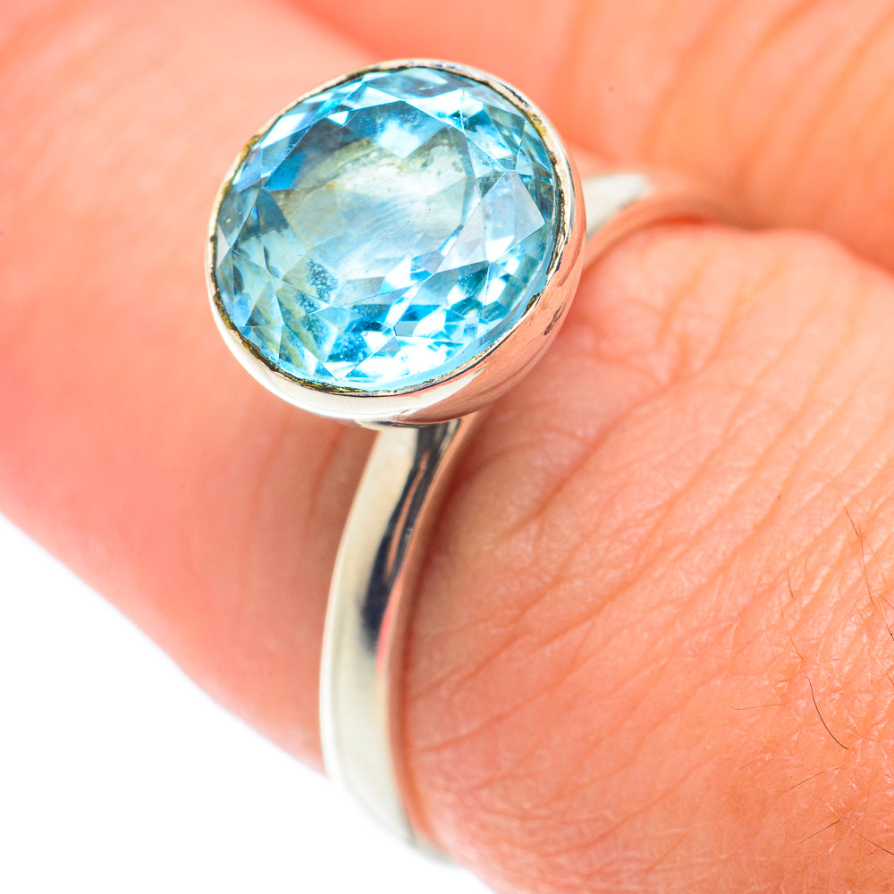 Blue Topaz Rings handcrafted by Ana Silver Co - RING65955