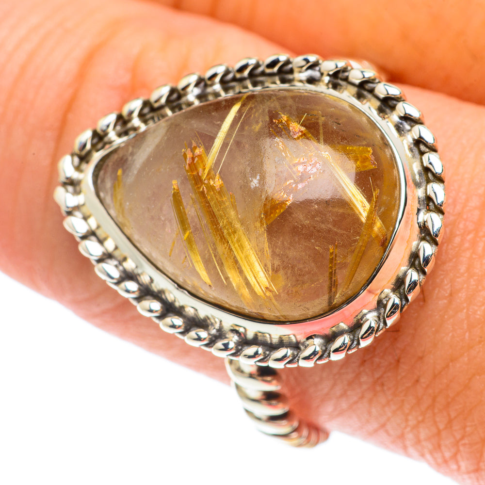 Rutilated Quartz Rings handcrafted by Ana Silver Co - RING65975