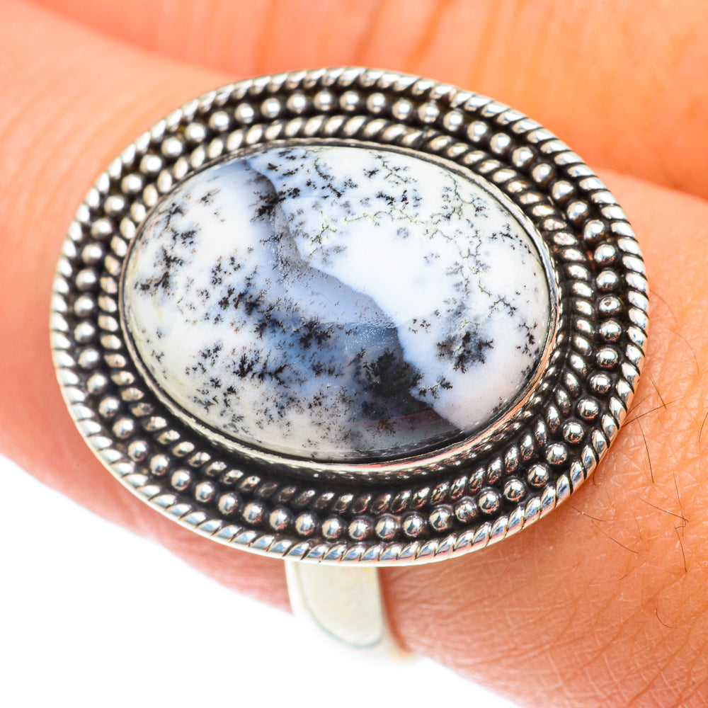 Dendritic Opal Rings handcrafted by Ana Silver Co - RING65978