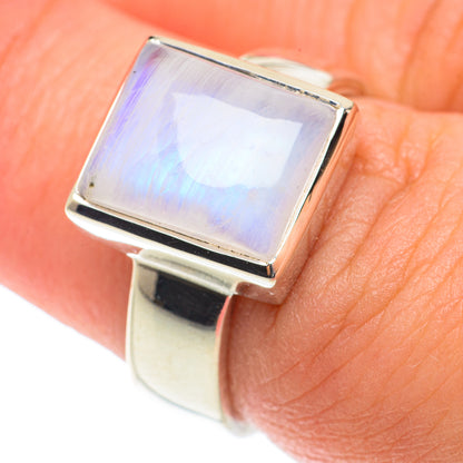Rainbow Moonstone Rings handcrafted by Ana Silver Co - RING65979