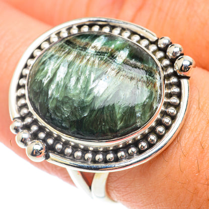 Seraphinite Rings handcrafted by Ana Silver Co - RING65984