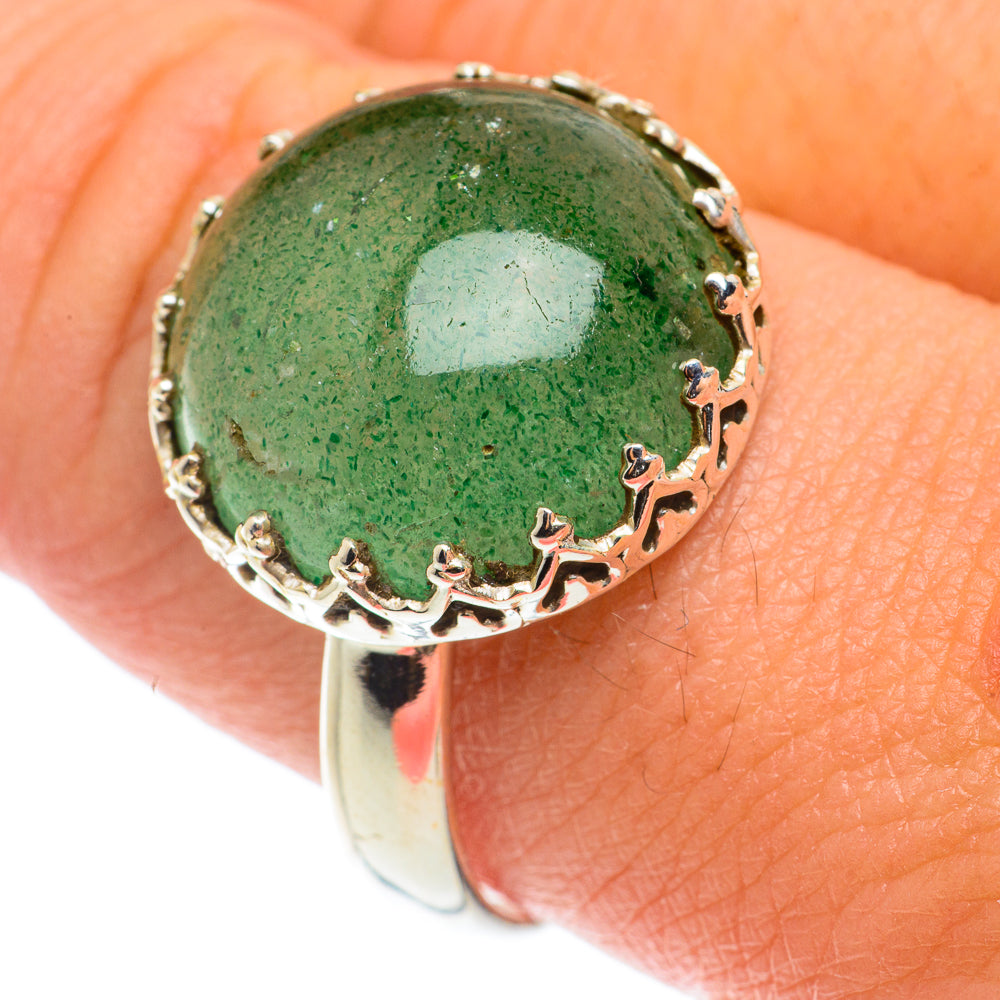 Green Aventurine Rings handcrafted by Ana Silver Co - RING65985