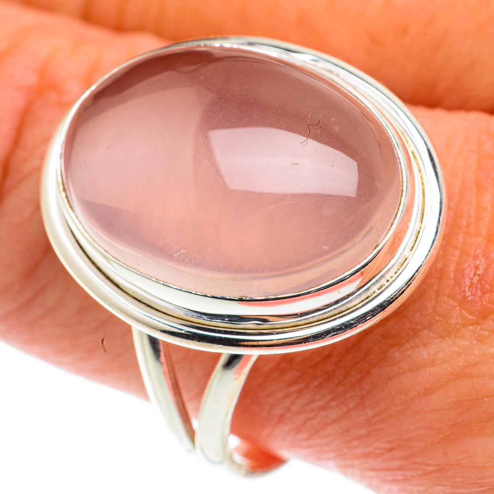 Rose Quartz Rings handcrafted by Ana Silver Co - RING65992