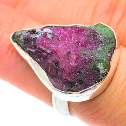 Ruby Zoisite Rings handcrafted by Ana Silver Co - RING66005