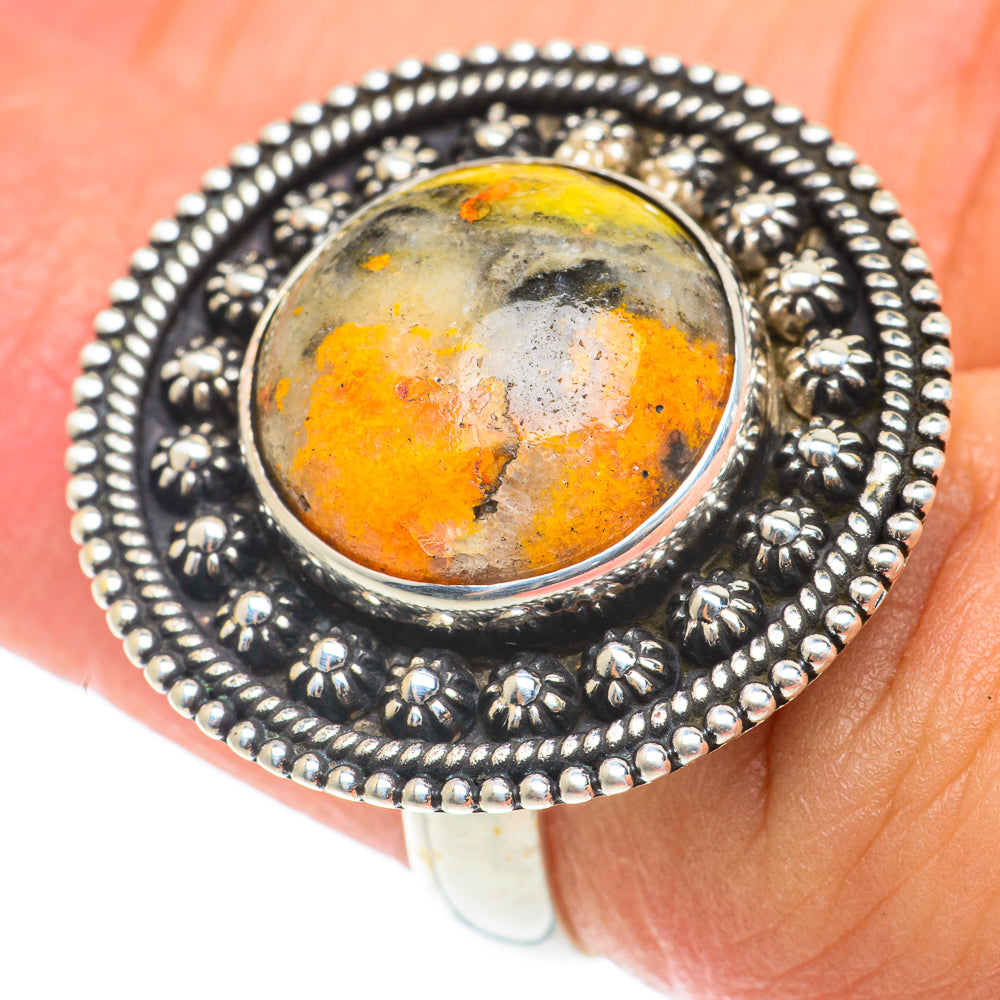 Bumble Bee Jasper Rings handcrafted by Ana Silver Co - RING66009