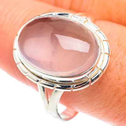 Rose Quartz Rings handcrafted by Ana Silver Co - RING66024