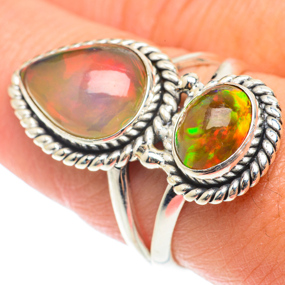 Ethiopian Opal Rings handcrafted by Ana Silver Co - RING66036