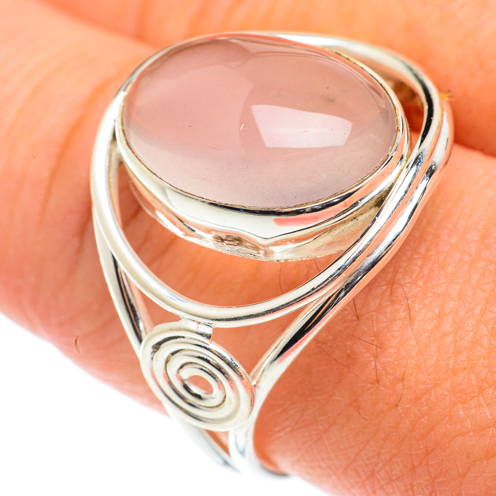 Rose Quartz Rings handcrafted by Ana Silver Co - RING66052