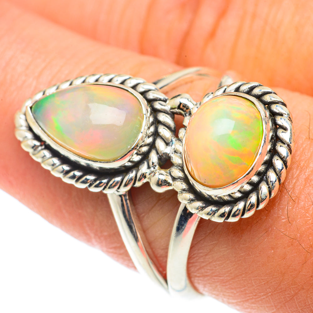 Ethiopian Opal Rings handcrafted by Ana Silver Co - RING66060