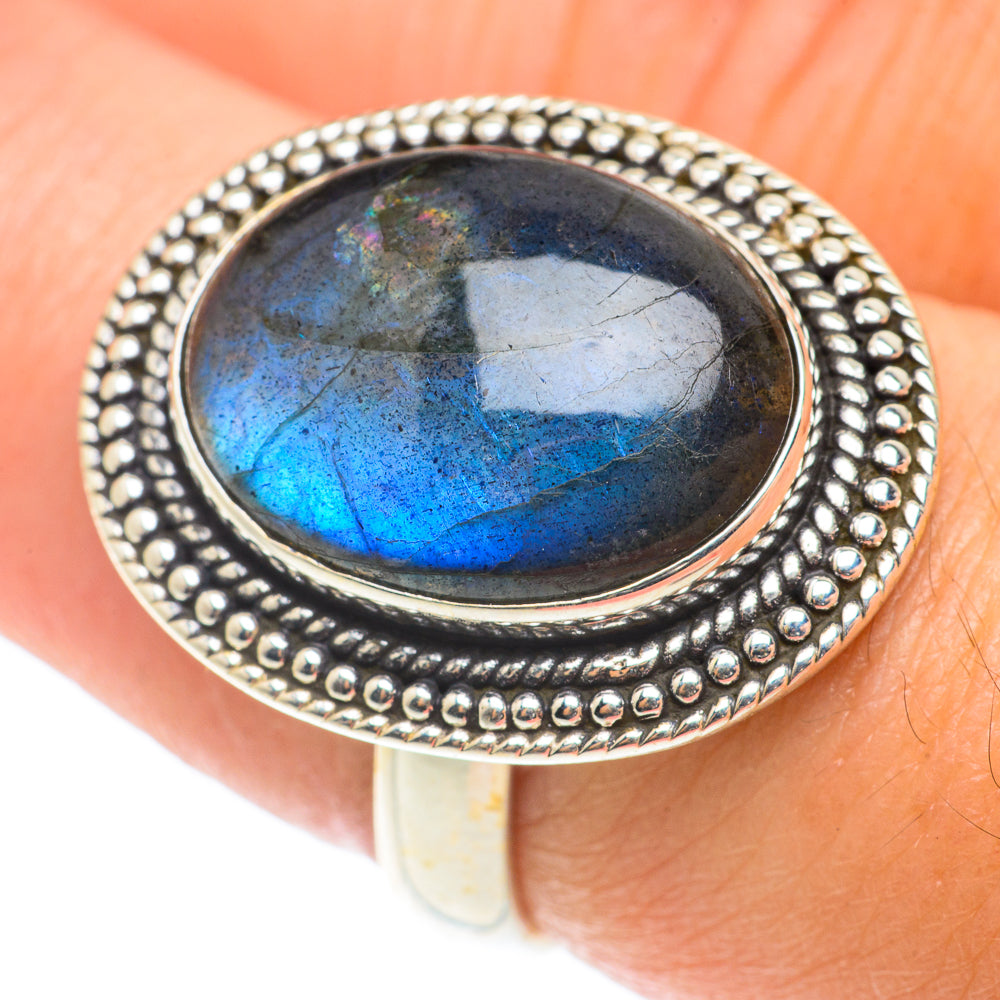 Labradorite Rings handcrafted by Ana Silver Co - RING66062