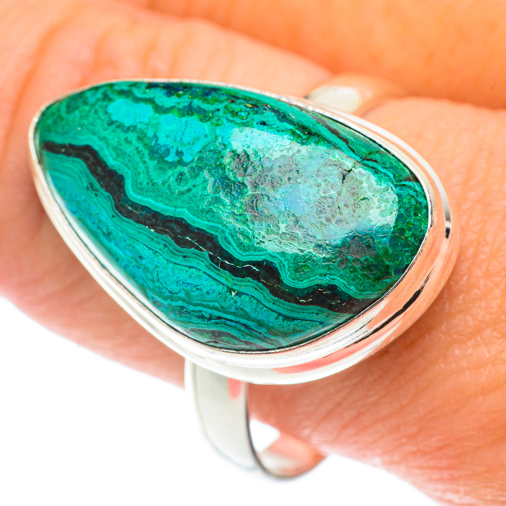 Chrysocolla Rings handcrafted by Ana Silver Co - RING66065