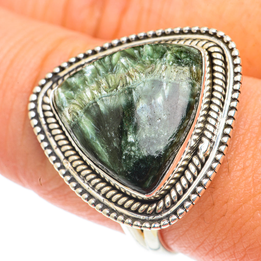 Seraphinite Rings handcrafted by Ana Silver Co - RING66067
