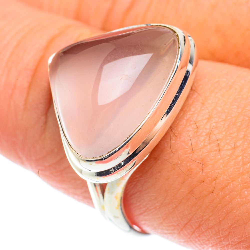Rose Quartz Rings handcrafted by Ana Silver Co - RING66075