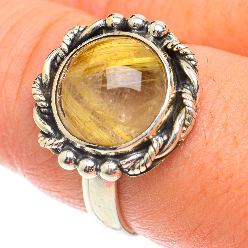 Rutilated Quartz Rings handcrafted by Ana Silver Co - RING66078