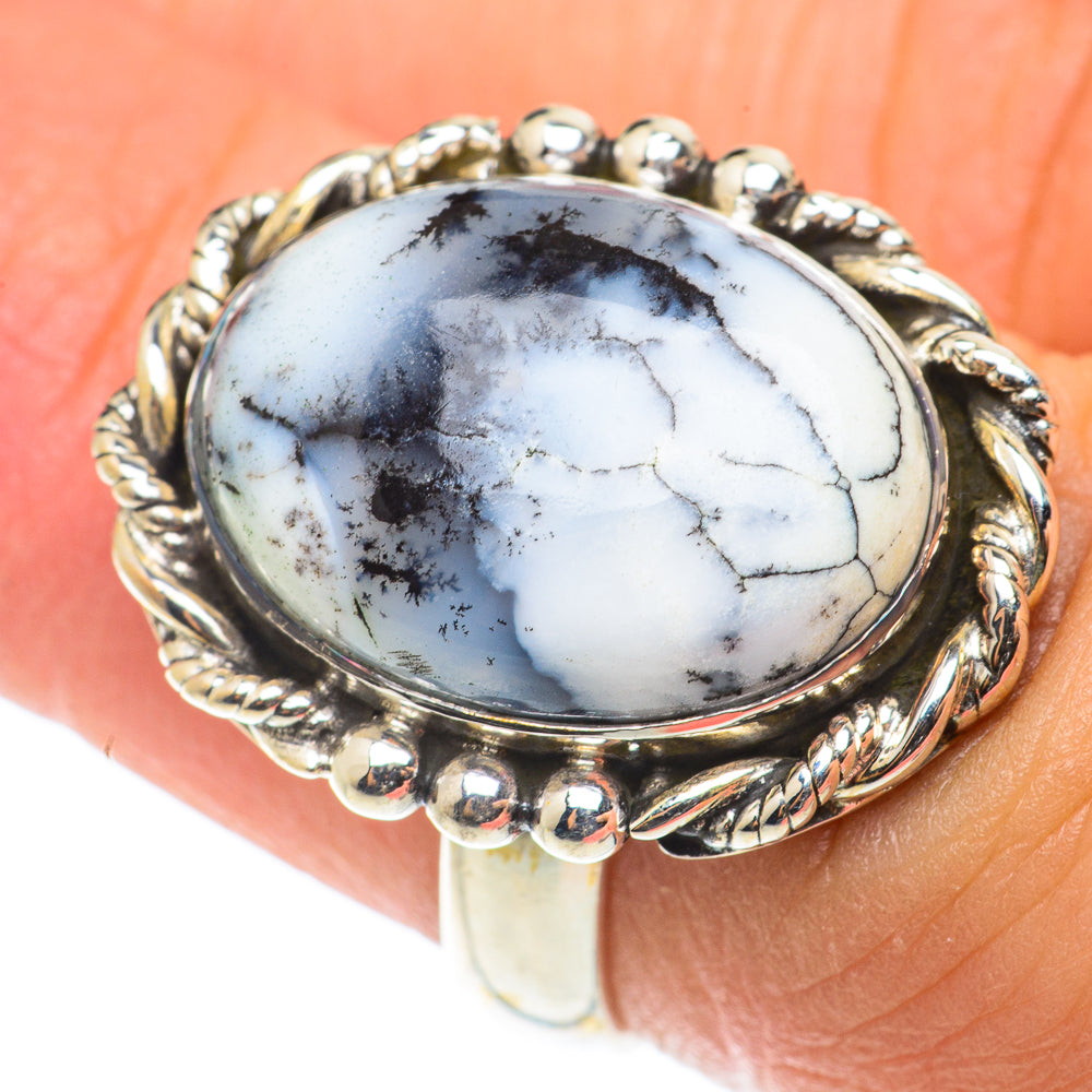Dendritic Opal Rings handcrafted by Ana Silver Co - RING66085
