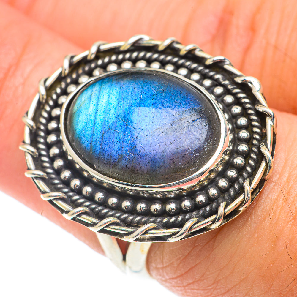 Labradorite Rings handcrafted by Ana Silver Co - RING66090