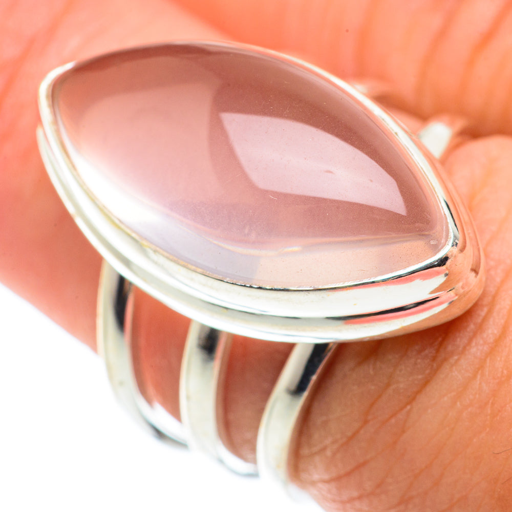 Rose Quartz Rings handcrafted by Ana Silver Co - RING66100