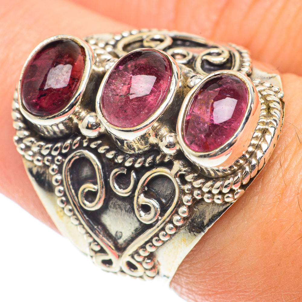 Pink Tourmaline Rings handcrafted by Ana Silver Co - RING66101