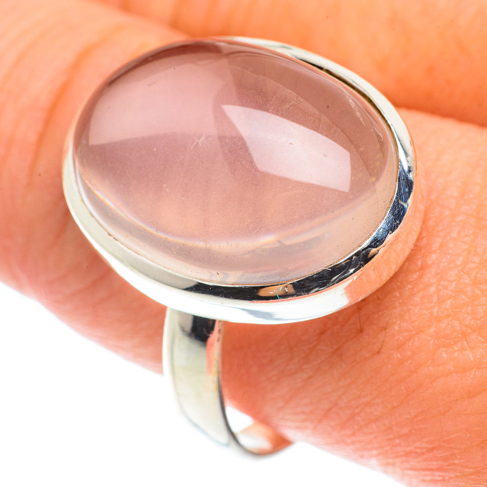 Rose Quartz Rings handcrafted by Ana Silver Co - RING66102