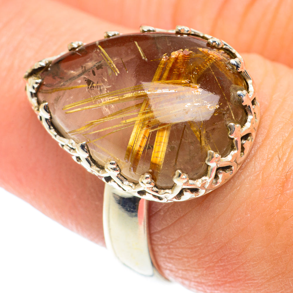 Rutilated Quartz Rings handcrafted by Ana Silver Co - RING66105