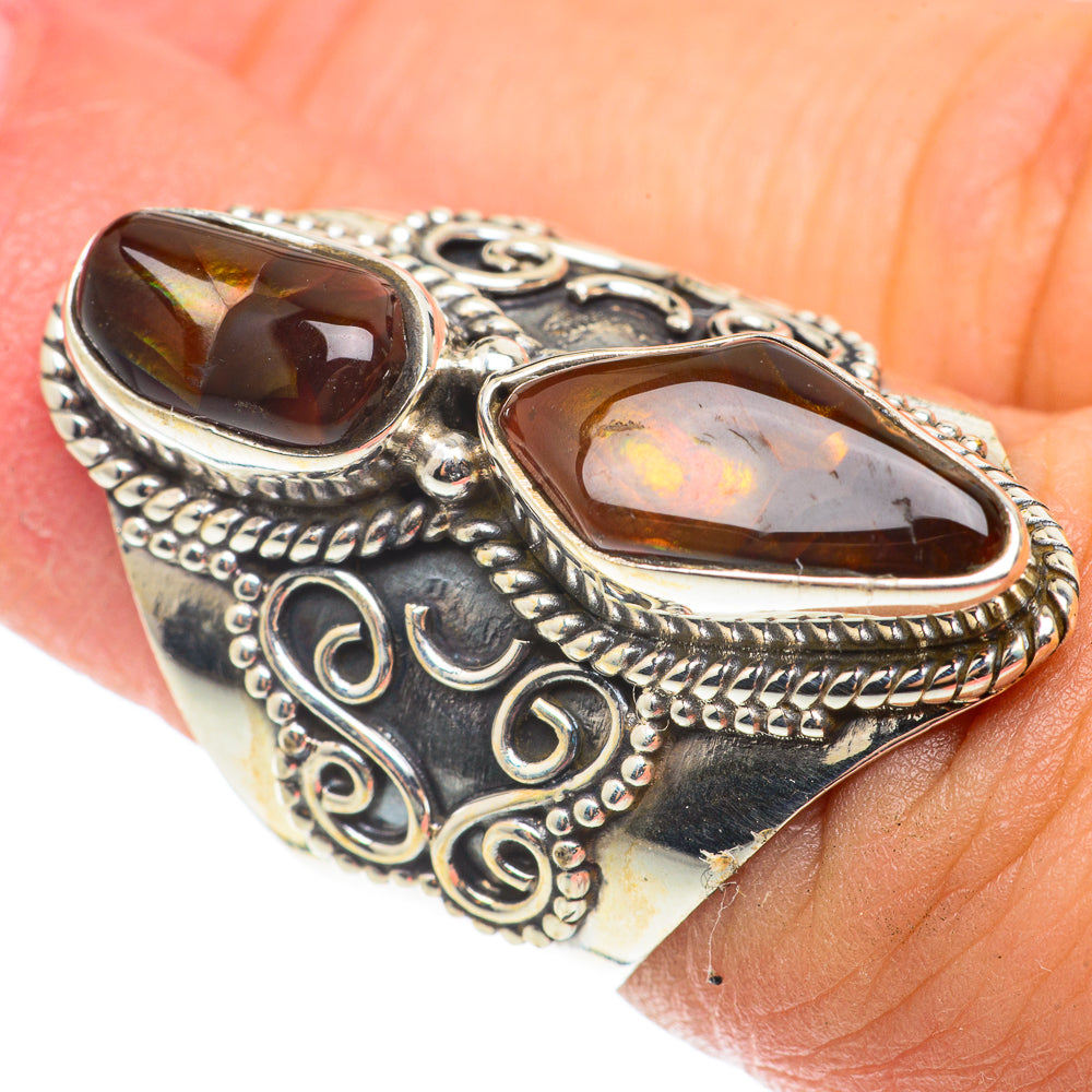 Mexican Fire Agate Rings handcrafted by Ana Silver Co - RING66148