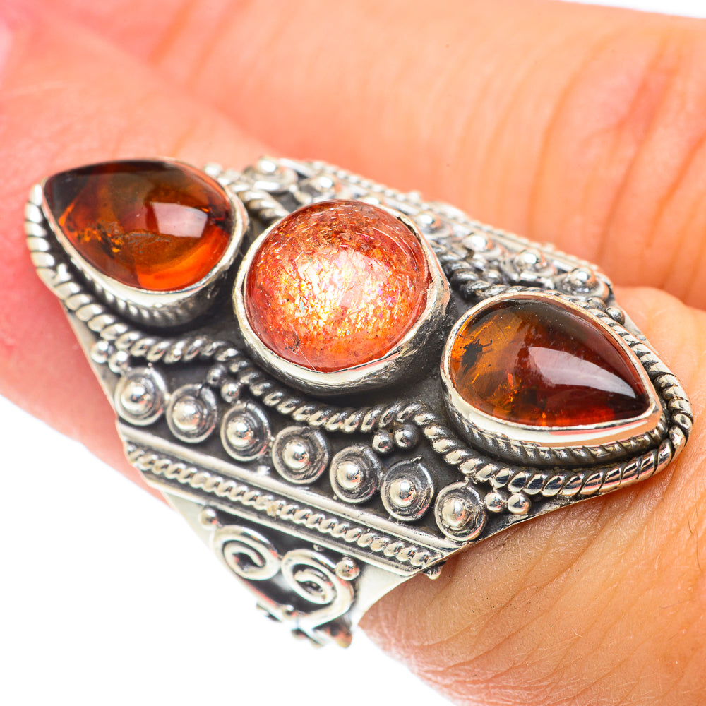 Sunstone Rings handcrafted by Ana Silver Co - RING66152