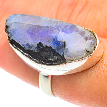 Rainbow Moonstone Rings handcrafted by Ana Silver Co - RING66167