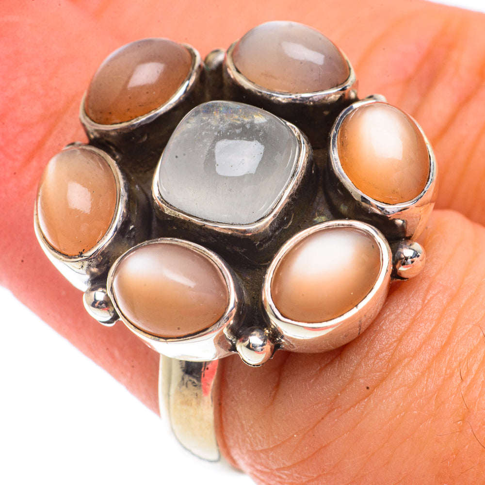 Peach Moonstone, Moonstone Rings handcrafted by Ana Silver Co - RING66191