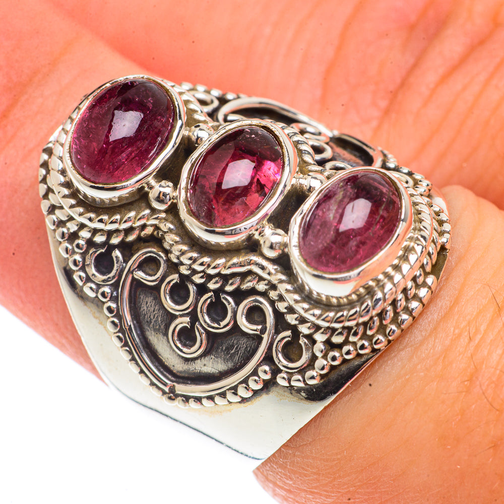 Pink Tourmaline Rings handcrafted by Ana Silver Co - RING66192