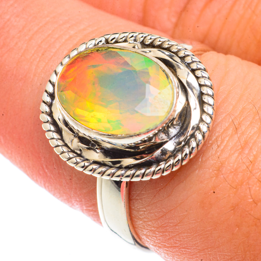 Ethiopian Opal Rings handcrafted by Ana Silver Co - RING66208