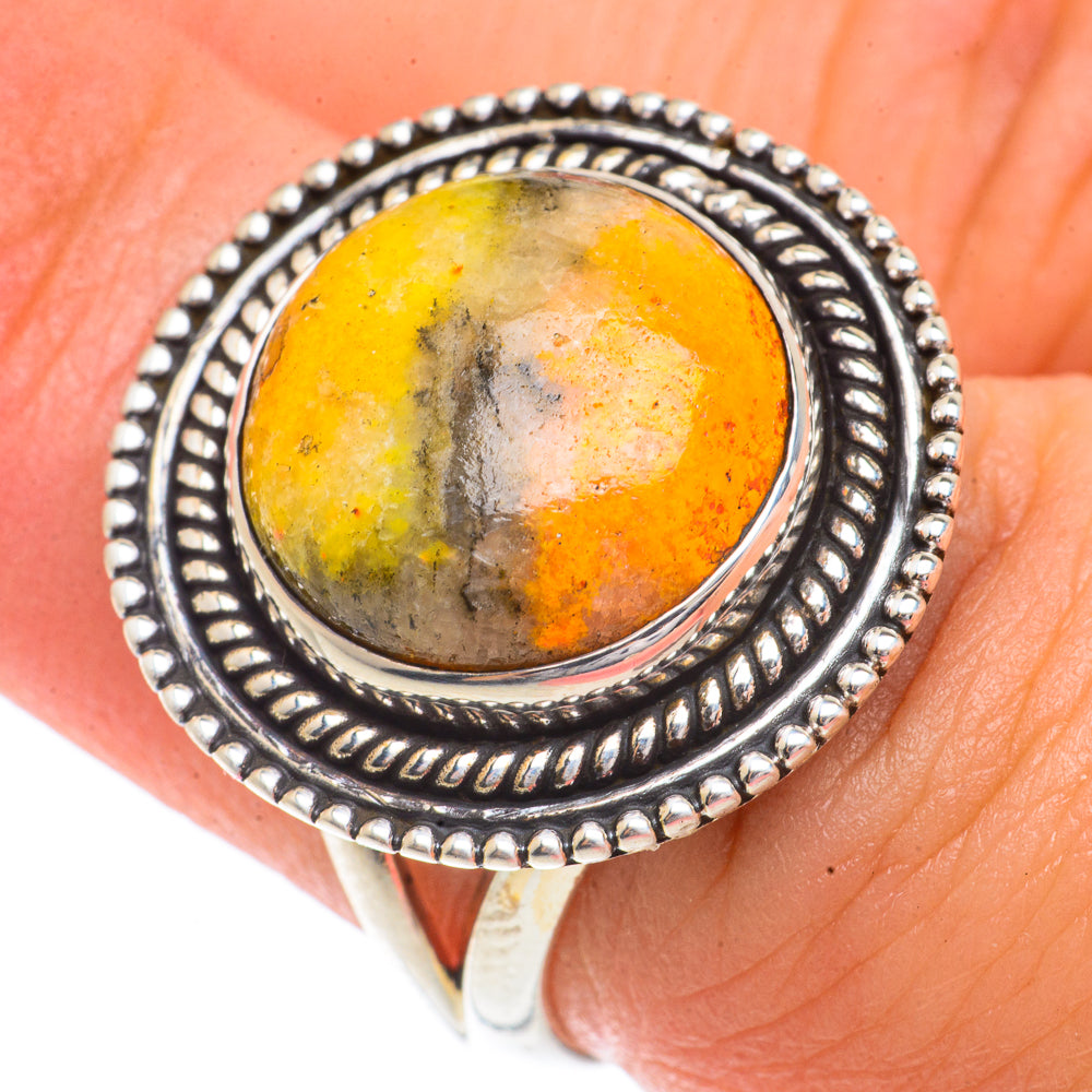 Bumble Bee Jasper Rings handcrafted by Ana Silver Co - RING66210