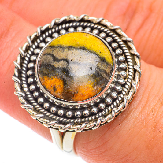 Bumble Bee Jasper Rings handcrafted by Ana Silver Co - RING66211
