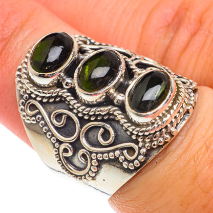 Green Tourmaline Rings handcrafted by Ana Silver Co - RING66217
