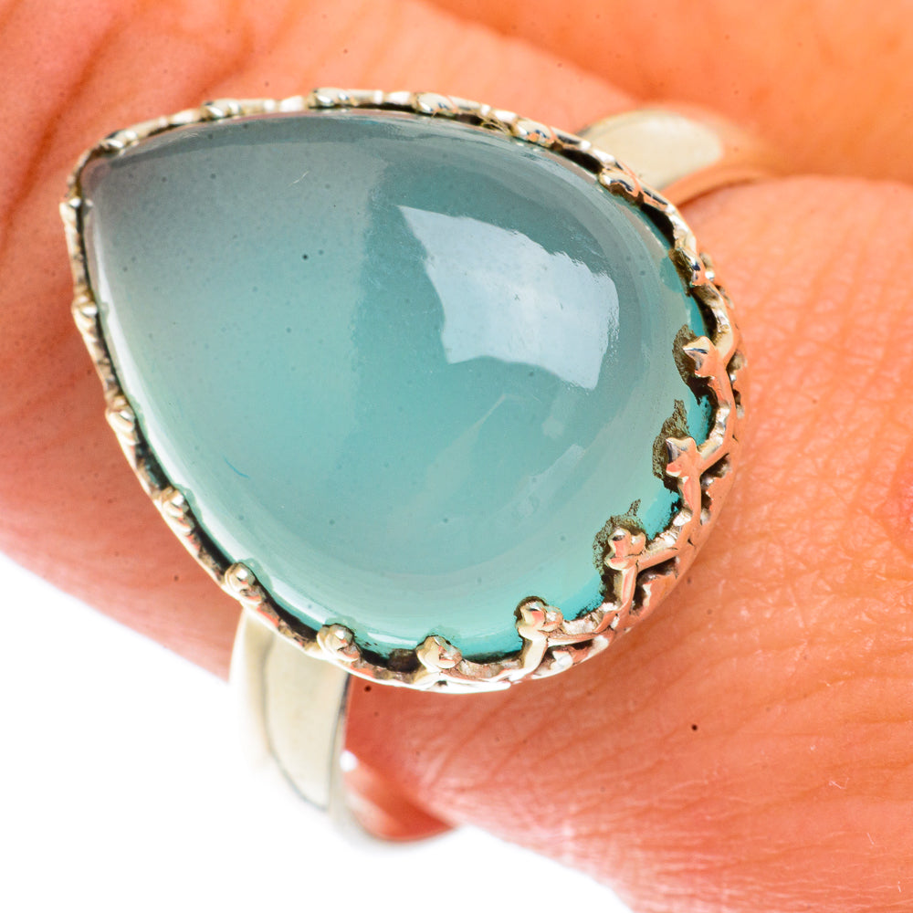 Aqua Chalcedony Rings handcrafted by Ana Silver Co - RING66247