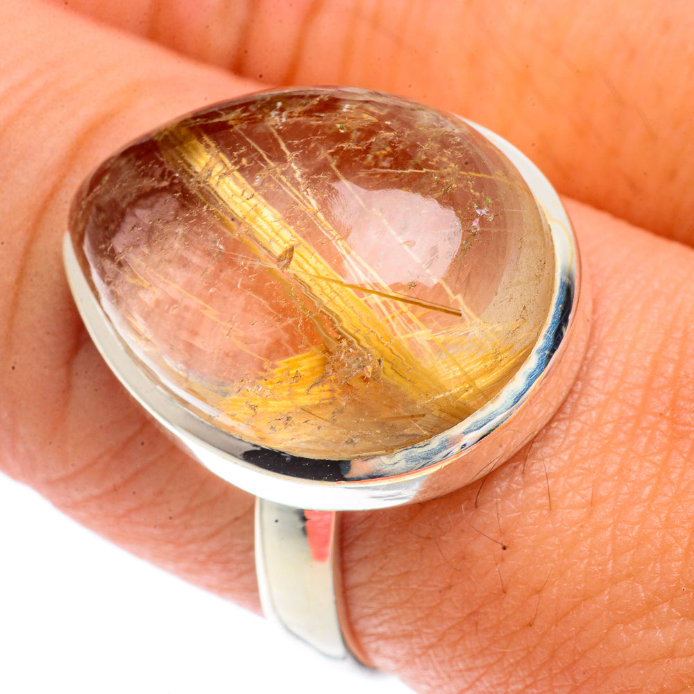 Rutilated Quartz Rings handcrafted by Ana Silver Co - RING66266
