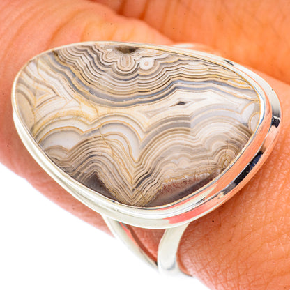 Laguna Lace Agate Rings handcrafted by Ana Silver Co - RING66271
