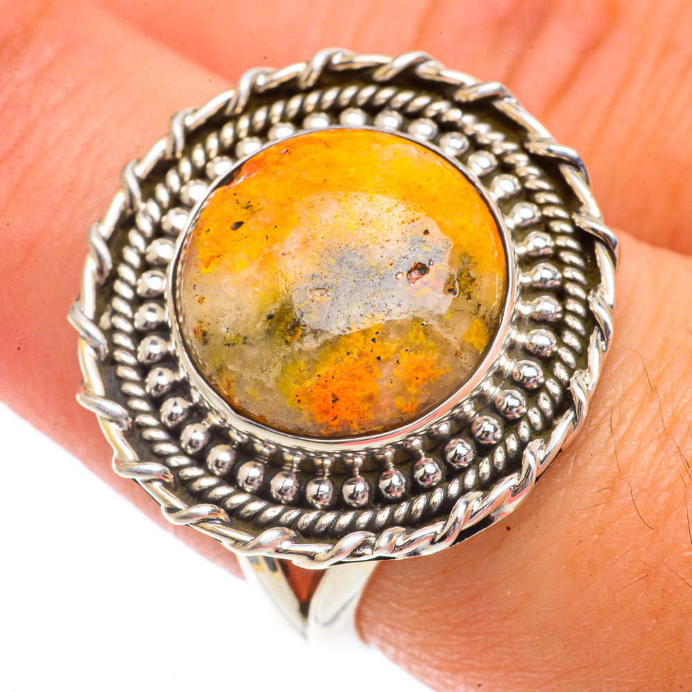 Bumble Bee Jasper Rings handcrafted by Ana Silver Co - RING66276