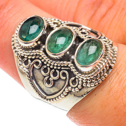 Green Tourmaline Rings handcrafted by Ana Silver Co - RING66280