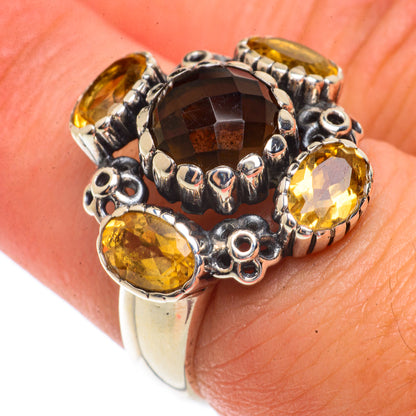 Smoky Quartz, Citrine Rings handcrafted by Ana Silver Co - RING66288