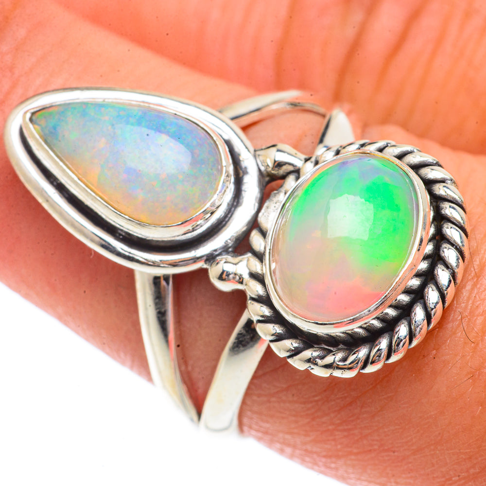 Ethiopian Opal Rings handcrafted by Ana Silver Co - RING66305
