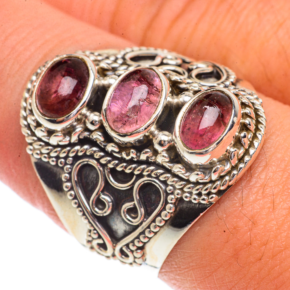 Pink Tourmaline Rings handcrafted by Ana Silver Co - RING66322
